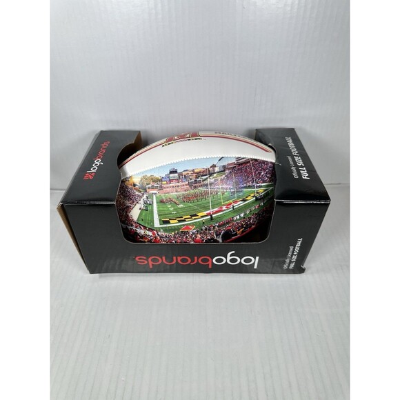 Maryland Stadium Full-Size Football Official NCAA Licensed by Logo Brands NEW - Picture 2 of 4